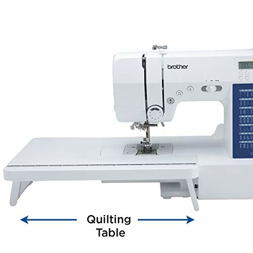 Brother sewing machine with quilting table attachment