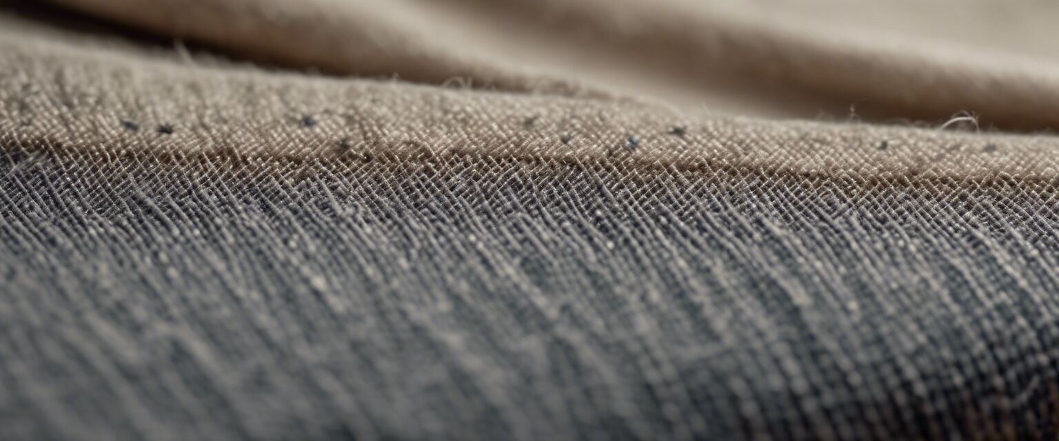 Flat-felled seam example on fabric.